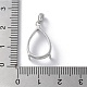Rhodium Plated Rack Plating 925 Sterling Silver Pendants Cabochon Settings STER-NH0001-49A-P-3