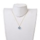 Imitation Tourmaline K9 Glass Pendant Necklaces NJEW-JN02612-02-4