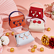 Wadorn® 4 set 4 colori pieghevoli sacchetti di caramelle con fiocco da sposa in similpelle CON-WR0001-05-5