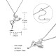 Shegrace rhodinierte Halsketten mit 925 Anhänger aus Sterlingsilber für Damen JN964A-5
