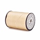 平らなワックス糸ストリング  マイクロマクラメコード  革縫い用  ナバホホワイト  0.8mm  約109.36ヤード（100m）/ロール YC-P003-A01-2