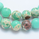 Brins de perles de jaspe impérial synthétiques G-F531-12mm-H09-3