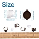 キットを作るfashewelry指輪  40個の調整可能な真鍮製の指輪コンポーネントを含む  40個の透明なティアドロップガラスカボション  アンティークブロンズ  ガラスカボション：40個 DIY-FW0001-12-3