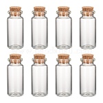 Glass Jar Bead Containers, with Cork Stopper, Wishing Bottle, Clear, 22x62mm, Bottleneck: 15mm in diameter, Capacity: 15ml(0.5 fl. oz)