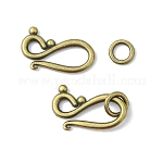 Tibetan Style Toggle Clasp, Zinc Alloy Toggle Clasp, Lead Free, Cadmium Free and Nickel Free, Antique Bronze, Hook: 12x20.5mm, Eye: 7.5mm, Hole: 5mm
