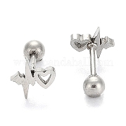 Серьги-штанги для хрящей из нержавеющей стали 201 EJEW-R147-40