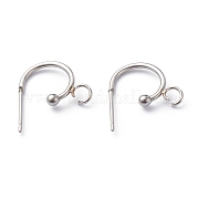 Серьги-полукольца из нержавеющей стали марки 304 STAS-Z028-B02-P