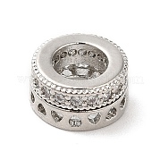 Латунные микро проложить Цирконий Европейский бисером KK-M248-03P