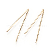 Brass Stud Earrings Finding KK-G436-12G