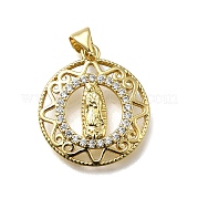 Латунные микро проложить кубического циркония подвески KK-C090-35G-06