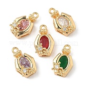 Латунные микро проложить кубического циркония подвески KK-S531-06G