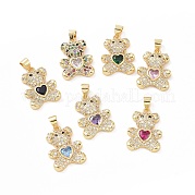 Латунные микро проложить кубического циркония подвески KK-C012-04G