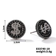 Шикарные латунные кубические серьги из циркония ZD1304-2