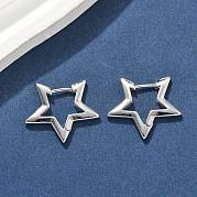 Латунные серьги обруча EJEW-D320-17P