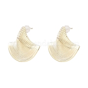 Brass Micro Pave Cubic Zirconia Ear Studs EJEW-P268-04G
