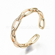 Brass Cuff Rings KK-T062-65G-NF