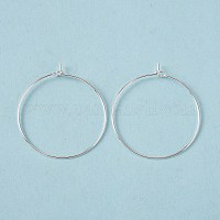 UNICRAFTALE about 50pcs 30mm Wine Glass Charms Rings Stainless Steel Hoop  Earring Findings 0.7mm Pin Earring Beading for Women Basketball Wives Hoop