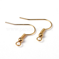Golden Color Brass Earring Hooks X-EC135Y-NFG