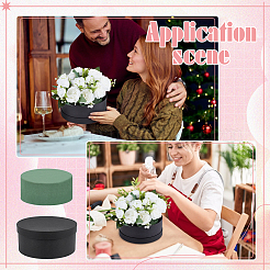 1 runde Aufbewahrungsboxen aus Pappe und 1 Phenolkunststoff-Bastelschaum für Blumen&nbsp;CON-PH0003-42