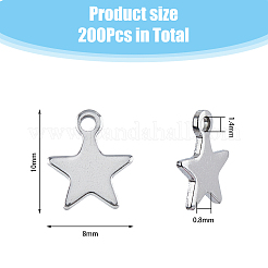 200 Stück Anhänger aus 304 Edelstahl&nbsp;STAS-DC0015-35