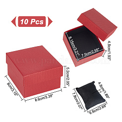Quadratische Uhrenaufbewahrungsboxen aus Papier&nbsp;CON-WH0087-30C