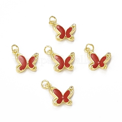 Pendentifs avec zircon cubiques à micro-pavés en laiton&nbsp;KK-E068-VB324-2