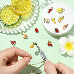 12pcs 12 styles de pendentifs en émail en alliage&nbsp;ENAM-CJ0007-22