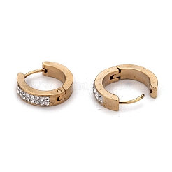 Orecchini a cerchio huggie in acciaio inossidabile 304&nbsp;EJEW-O096-18G