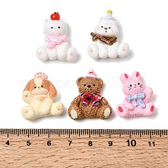 Undurchsichtige Cabochons aus Kunstharz mit Tiermotiv&nbsp;RESI-Z049-02