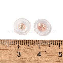 Ecrous d'oreilles en silicone et laiton plaqué longue durée&nbsp;KK-K381-04RG