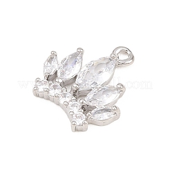 Messing micro pave klare zirkonia anhänger&nbsp;KK-D225-07P