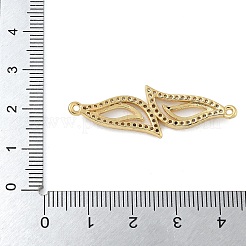 Gestell aus Messing mit Mikropflaster und klaren Zirkonia-Blatt-Anschlussanhängern&nbsp;KK-A234-081G