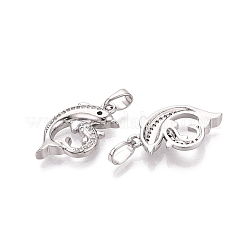 Pendentifs en laiton zircon cubique transparent&nbsp;KK-Q073-11P