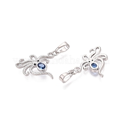 Ottone micro spianare pendenti zirconi&nbsp;X-KK-Q073-09P