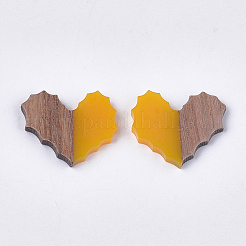 Cabochons aus Harz und Walnussholz&nbsp;LS-RESI-S358-89F