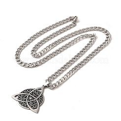 201 colliers pendentifs en acier inoxydable émaillé&nbsp;NJEW-P293-02P