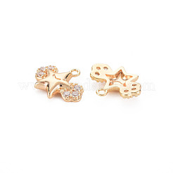 Adornos de latón micropavé de circonia cúbica&nbsp;KK-N232-279
