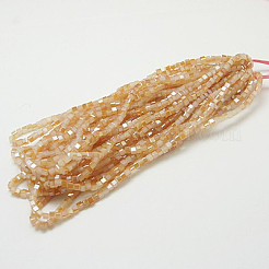 FilI di perline in vetro placcato&nbsp;EGLA-D018-4x4mm-07