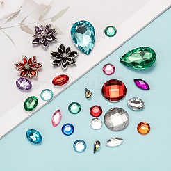 Cabochons di rhinestone acrilico&nbsp;GACR-MSMC001-06