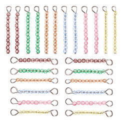 48 Stück 12 Farben Glas Rondell Perlen Verbinder Charms&nbsp;PALLOY-TA00138