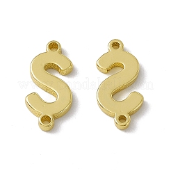 Dijes de conector de letras de latón chapado en rack&nbsp;KK-C007-38G-S