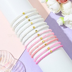Ensembles de bracelets extensibles en perles de verre&nbsp;BJEW-MZ00102
