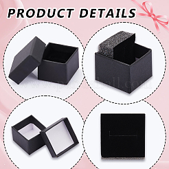 Schmuck-Geschenkboxen aus mit Kraftbaumwolle gefülltem Papppapier&nbsp;CBOX-WH0003-01A