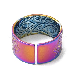 Anello polsino aperto in acciaio inossidabile placcato ionico (ip) 304 per donna&nbsp;RJEW-M149-35RC