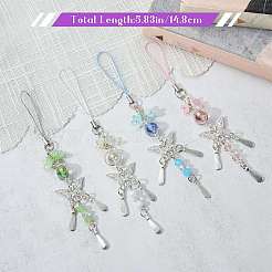 4 pz 4 colori cinghie acriliche per cellulari&nbsp;MOBA-SZ0001-08