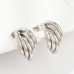 Boucles d'oreilles à tige en acier inoxydable 201&nbsp;EJEW-Q026-23P
