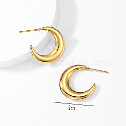 Elegante geometrische Mond Ohrstecker aus Messing&nbsp;AA9620