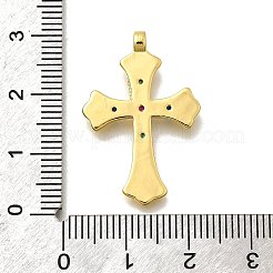 Pendentifs avec zircon cubiques à micro-pavés en laiton&nbsp;KK-D339-06G