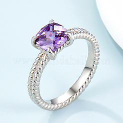 Ensemble de bijoux géométriques en zircon carré incrusté d'argent s925 pour les fêtes.&nbsp;PC9848-2