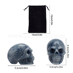 Decorazioni per la casa in avventurina blu naturale tinta e riscaldata per Halloween&nbsp;DJEW-SC0001-03A